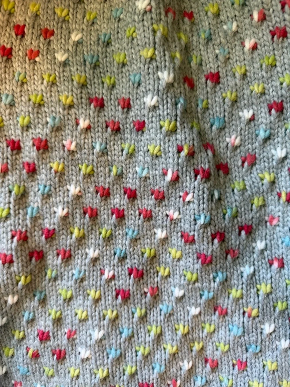 Pret A Paw Gray Pet Sweater with a multicolor confetti